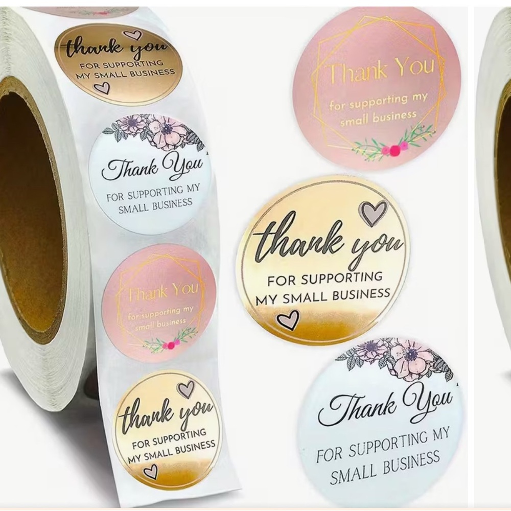 500pcs 3 DESIGNS Thank You for supporting my small business Sealing StickerLabel